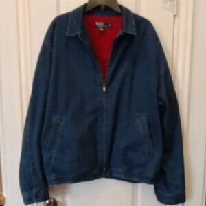 Polo Ralph Lauren Harrington Denim Jacket Vintage Size XL